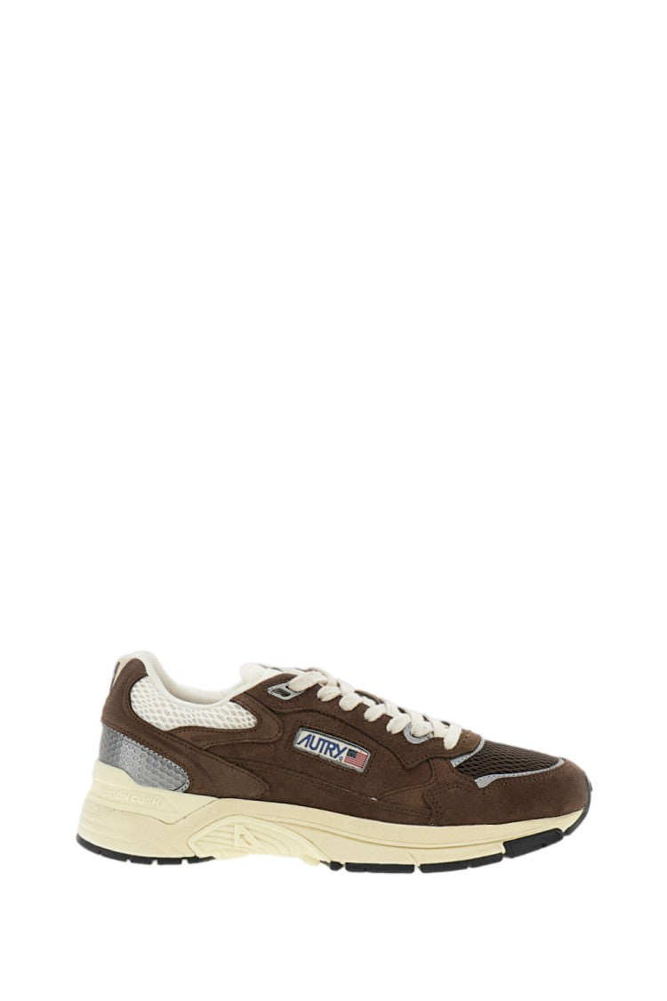Autry Brown Hyperway Mesh Suede Sneakers