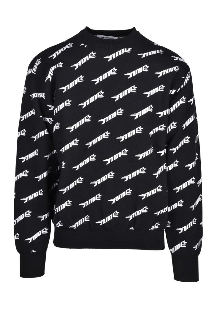 Ambush* Virgin Wool Sweater - Black/White