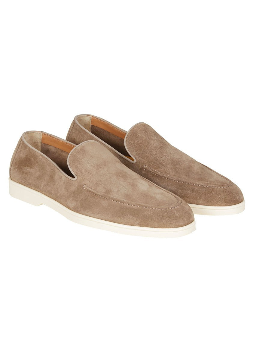 Doucal's Brown Vaschetta Suede Loafers