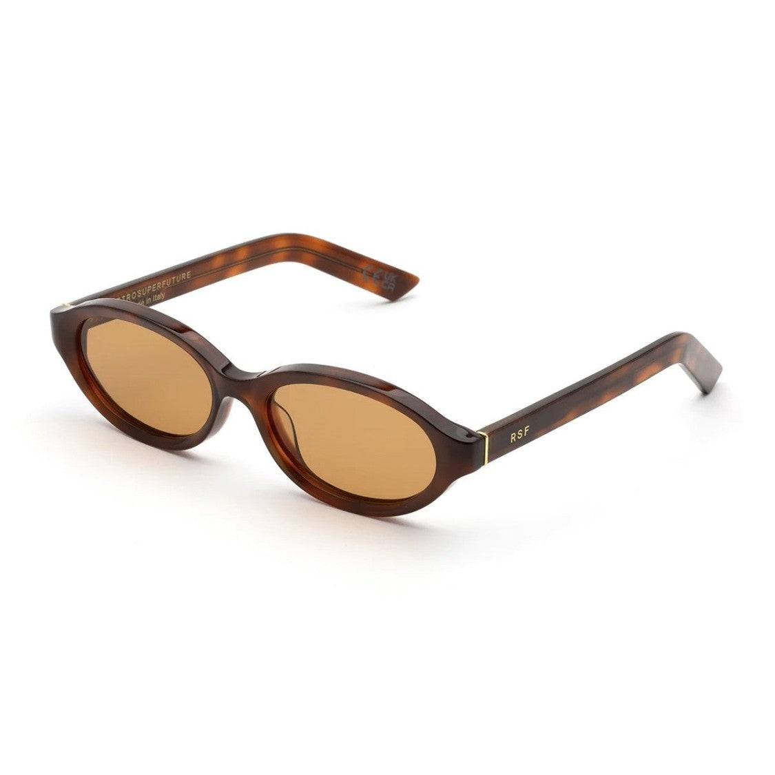 Retrosuperfuture Havana Parola Acetate Oval Sunglasses