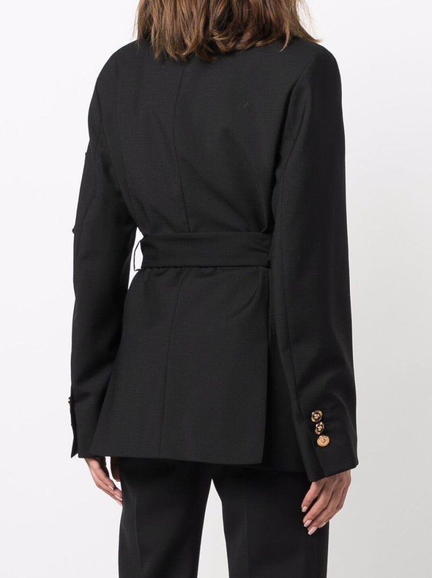 Versace Long-Sleeve Belted Jacket
