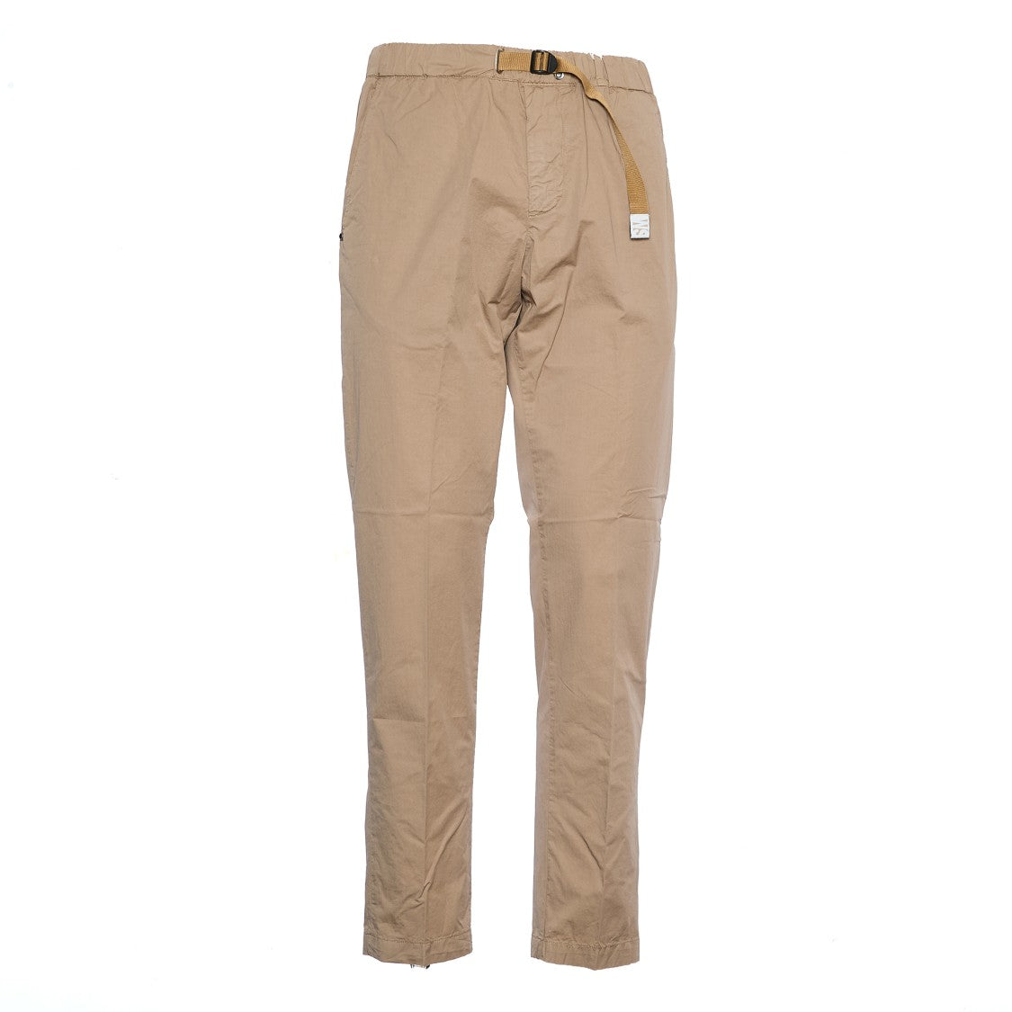Whitesand Beige Drawstring Waist Pants With Flap Pockets