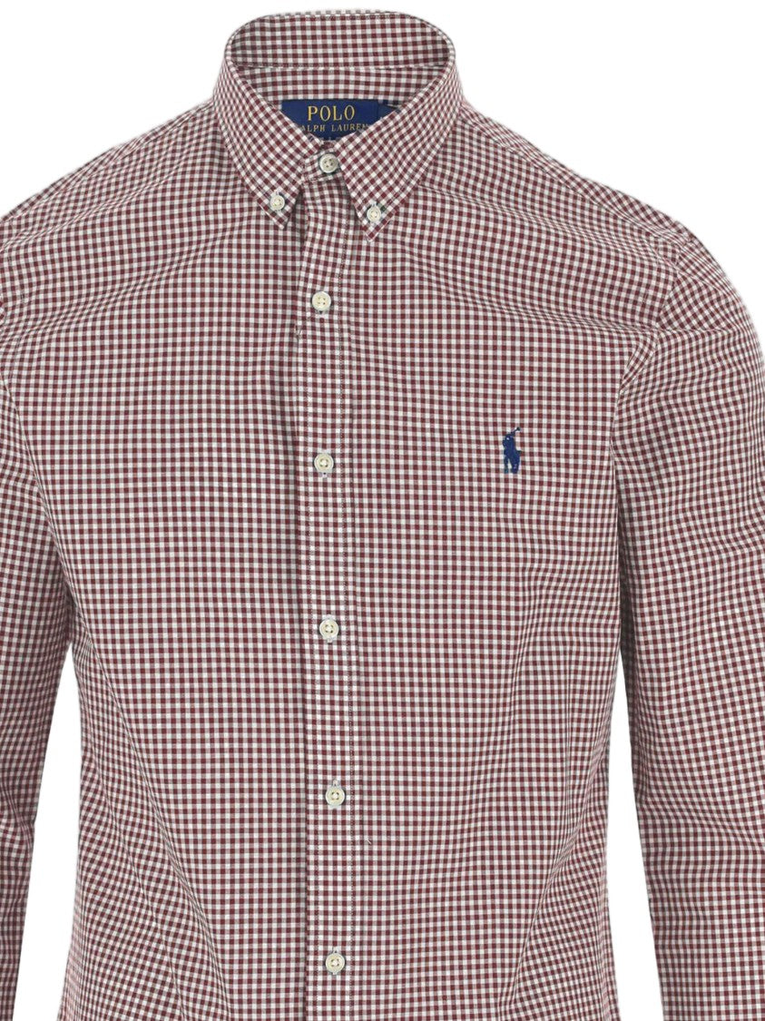Polo Ralph Lauren Red Checked Stretch Cotton Shirt
