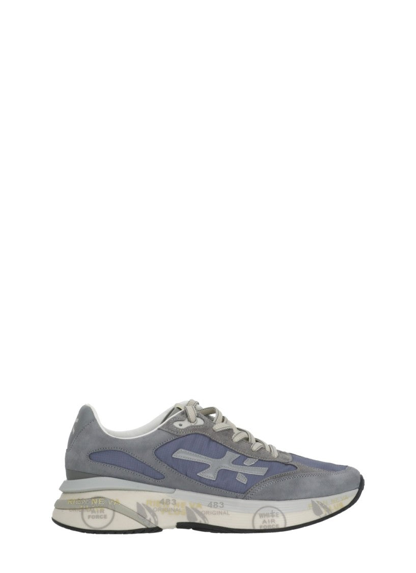 Prmt Blue Moerun 8077 Embossed Logo Sneakers