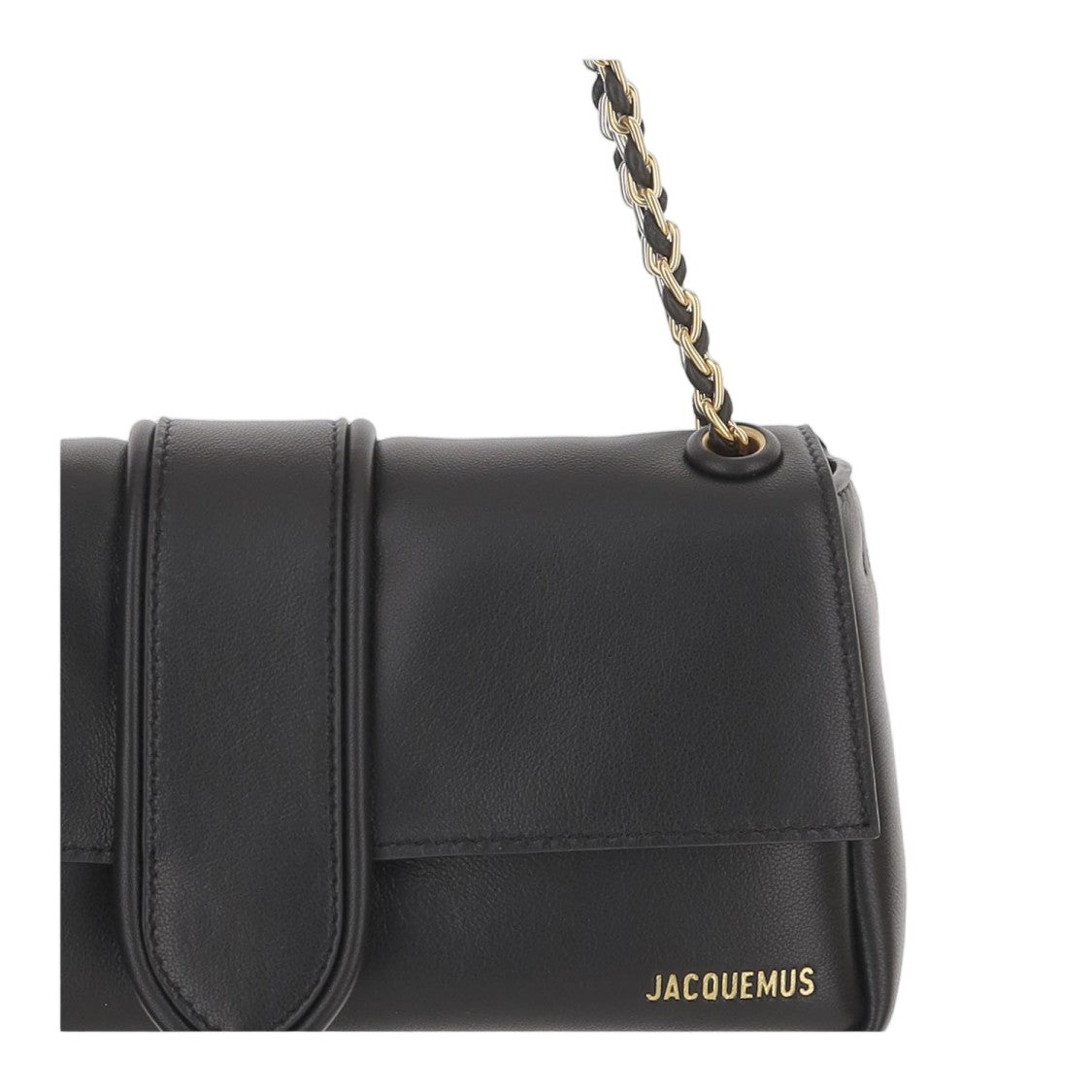 Jacquemus Nappa Leather Flap Bag With Chain And Leather Handle