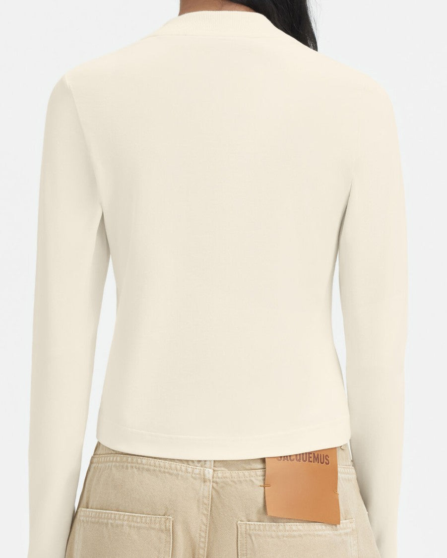 Jacquemus Cropped Long-Sleeved Sweatshirt With Centered Logo