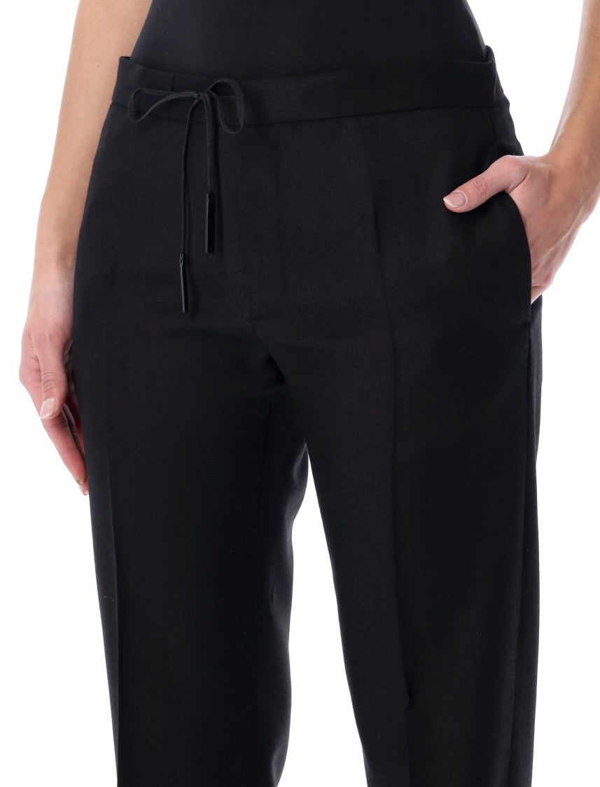 Maison Margiela Formal Pleated Drawstring Tailored Trousers