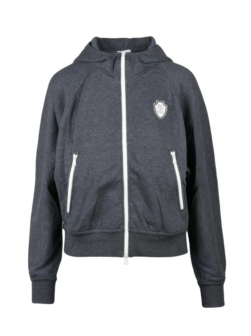 Brunello Cucinelli Zip Hoodie - Grey