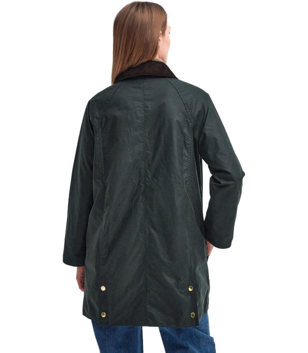 Barbour Beadnell Sage Green Long Jacket