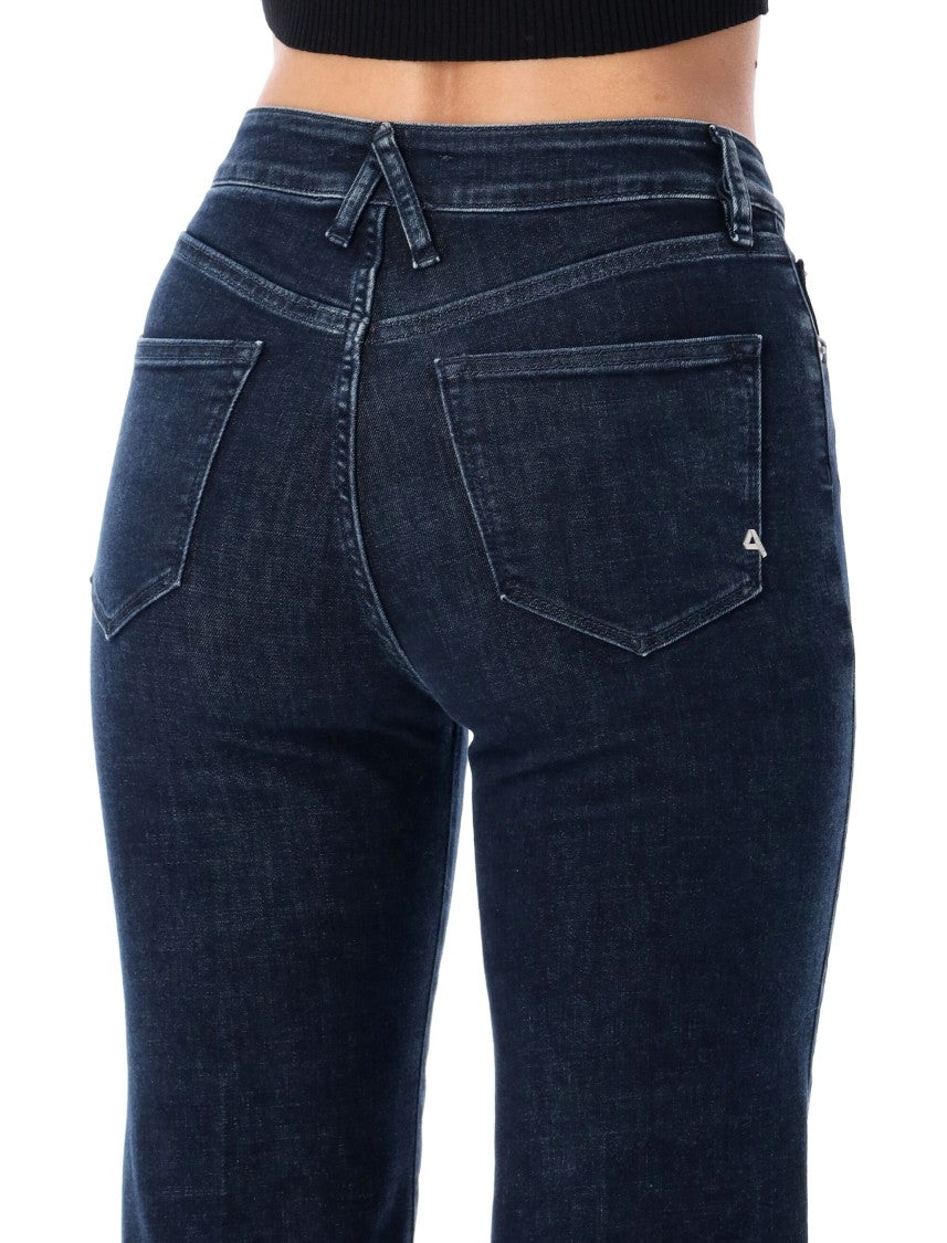 Cycle High-Rise Flared Blue Denim Jeans