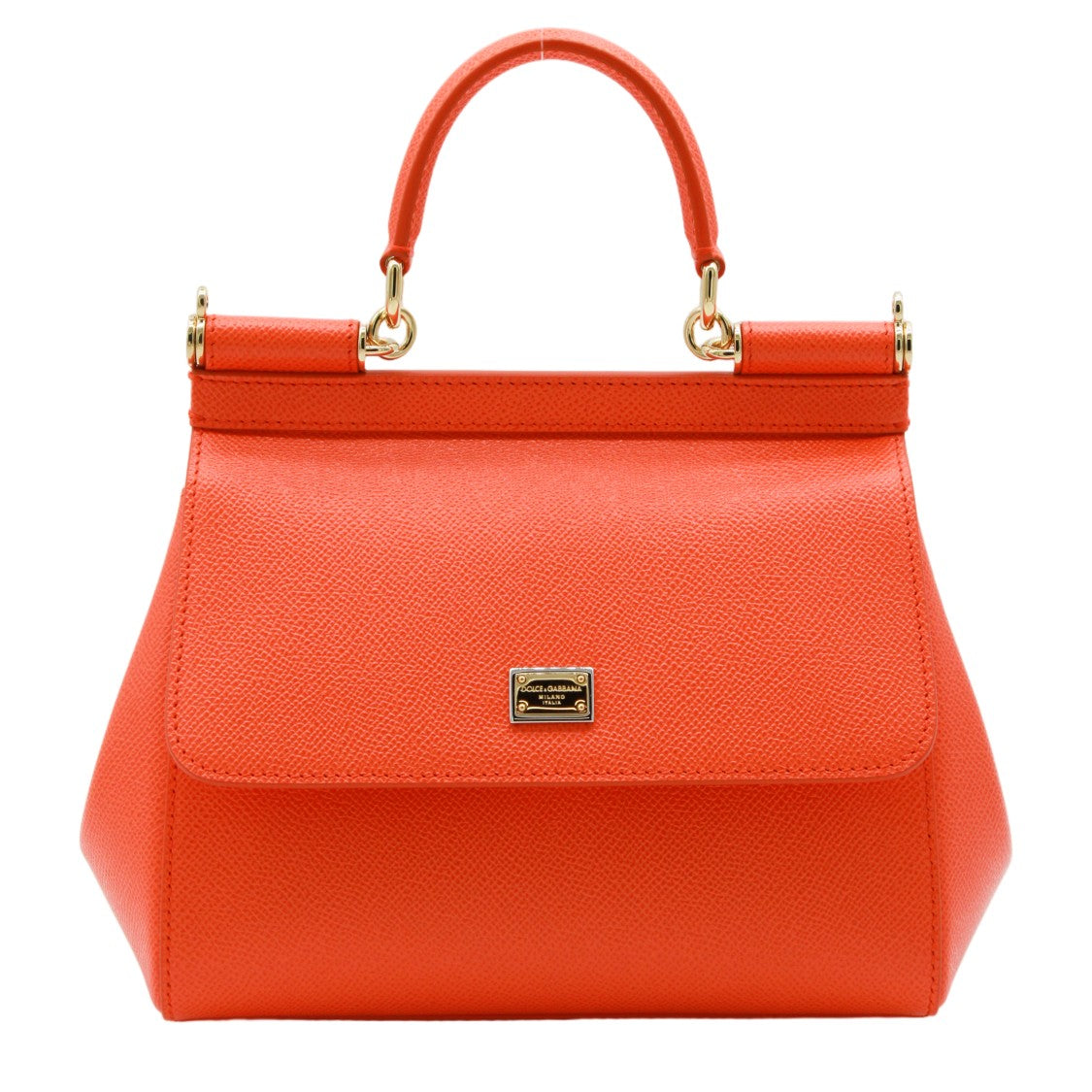 Dolce & Gabbana Trapezoidal Structured Handbag With Gold-Tone Hardware