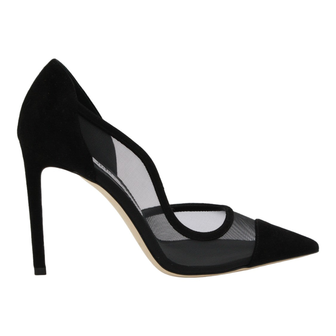 Jimmy Choo High-Heeled Pump With Transparent Mesh Panels