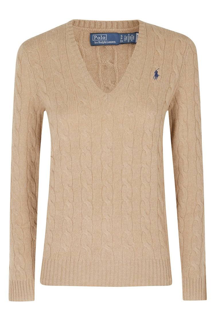 Polo Ralph Lauren Classic Cable Knit Long Sleeve Pullover With V-Neckline