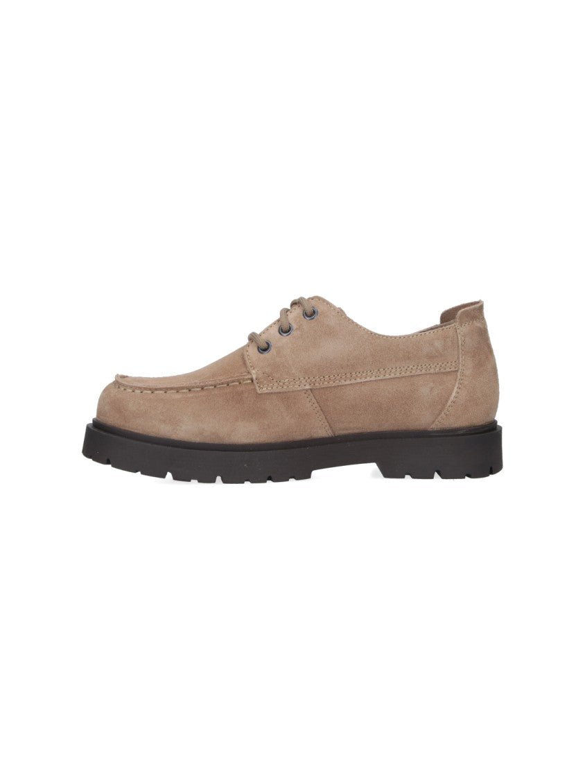 Birkenstock "Highwood Moc Lace Low" Derby Shoes – Taupe
