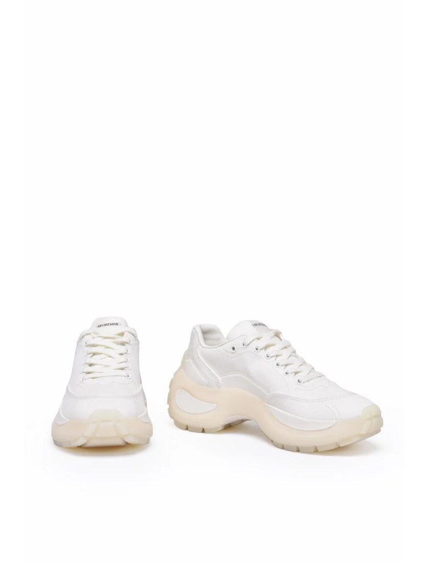 Sportmax White Canvas Querce Sneakers
