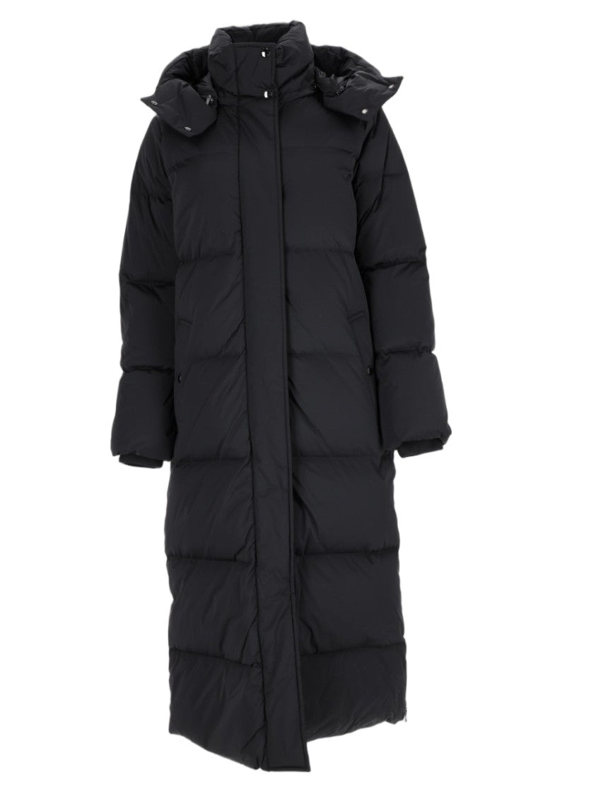 Woolrich Black Quilted Detachable Hood Down Jacket