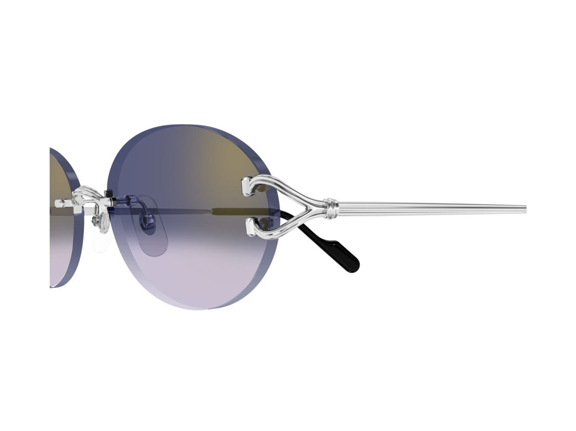 Cartier Ct0551s Loop Detail Oval Rimless Gradient Sunglasses