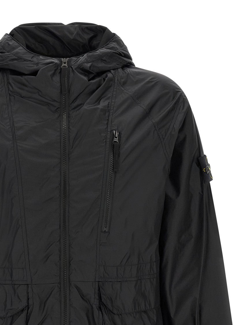 Stone Island High Tenacity Ripstop Nylon Jacket With Adjustable Hood