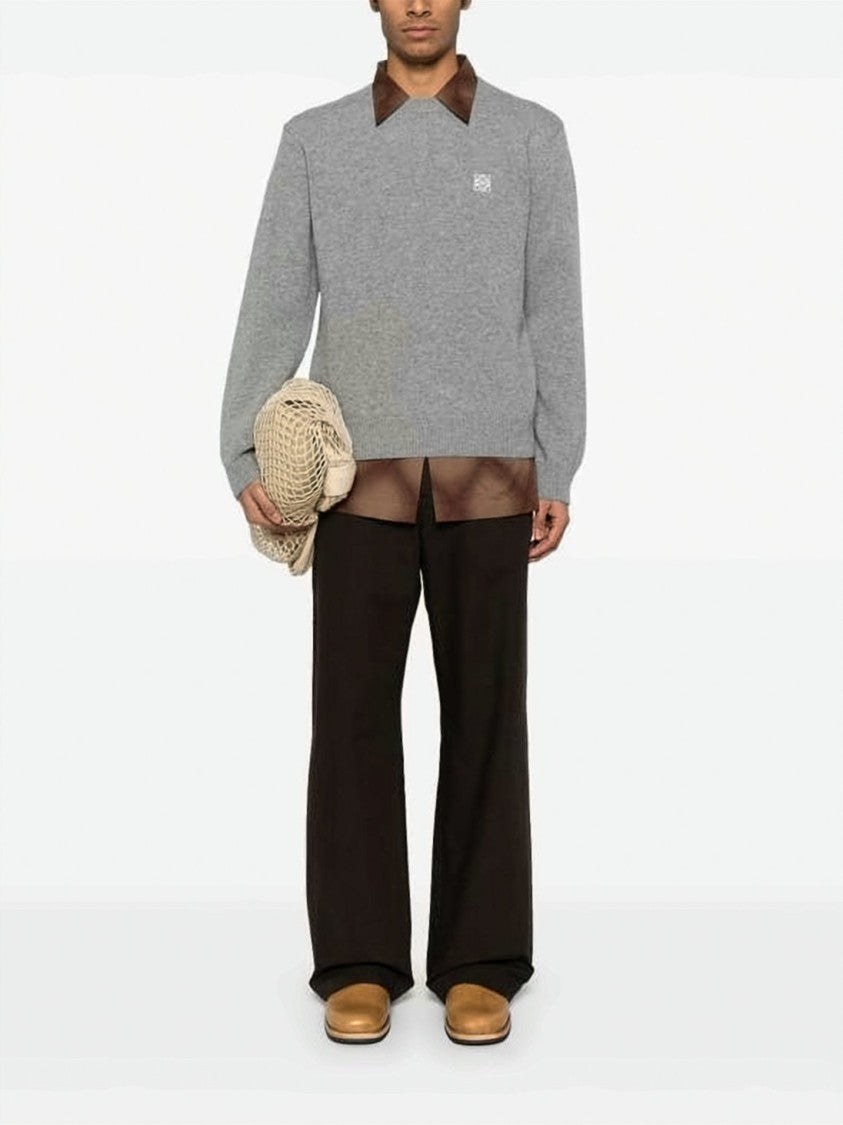 Loewe Medium-Weight Wool Sweater With Crew Neckline