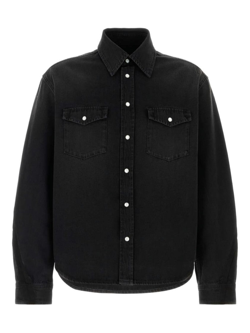 Givenchy Structured Black Shirt With Flap Pockets And Button Fastening