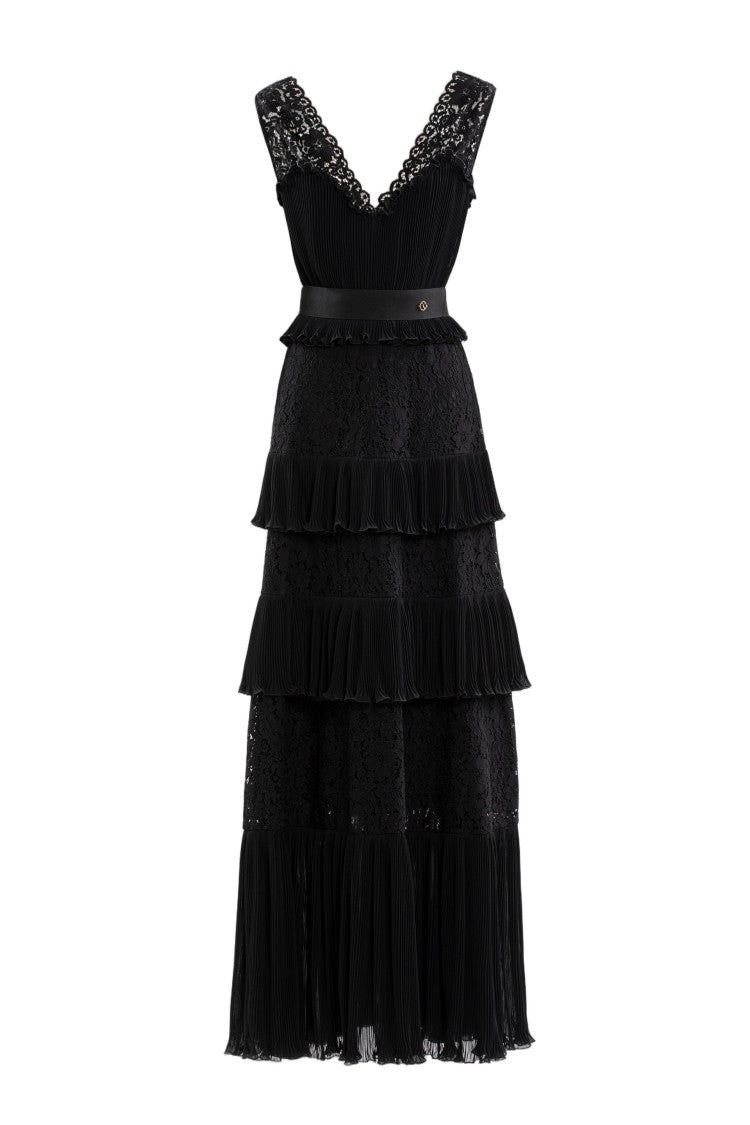 Saiid Kobeisy Pleated Lace Dress