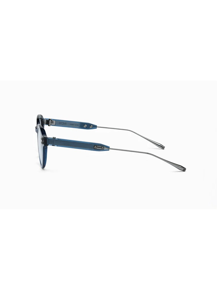 Akoni Blue Wise Three Translucent Oval Eyeglasses