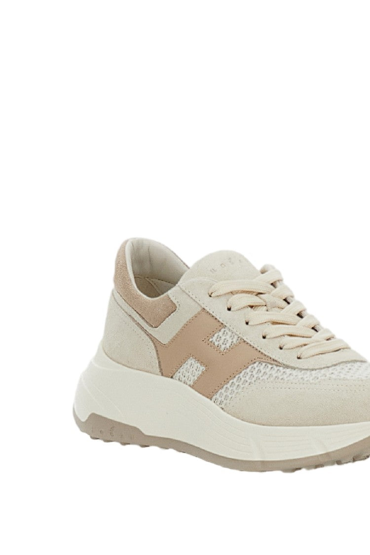 Hogan Beige Low-Top Sneakers With Minimalist Design