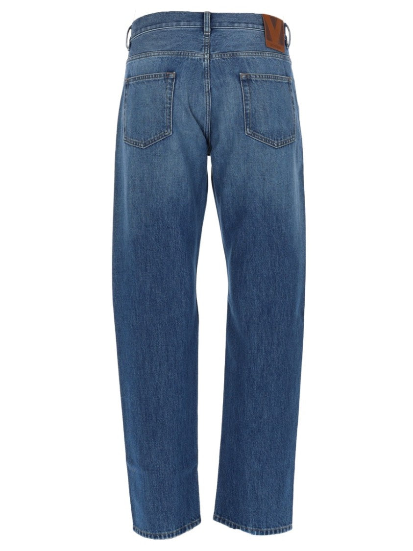 Valentino Classic Straight-Leg Denim Jeans