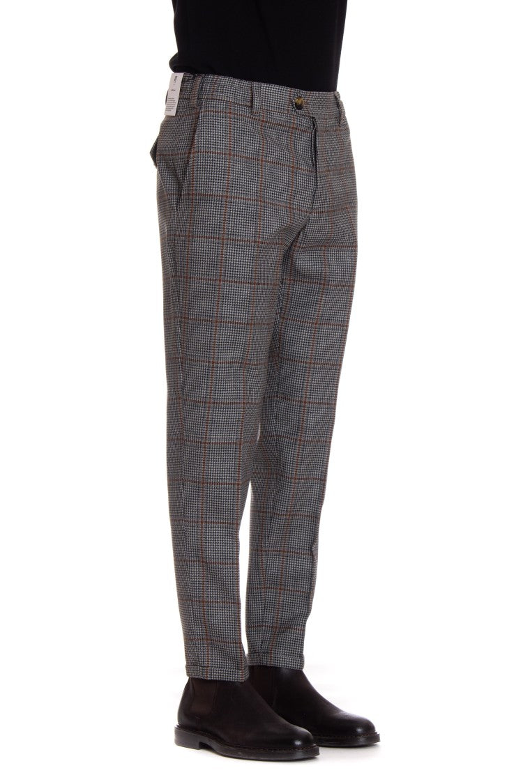 Pt Torino Rebel Fit Checked Wool Trousers
