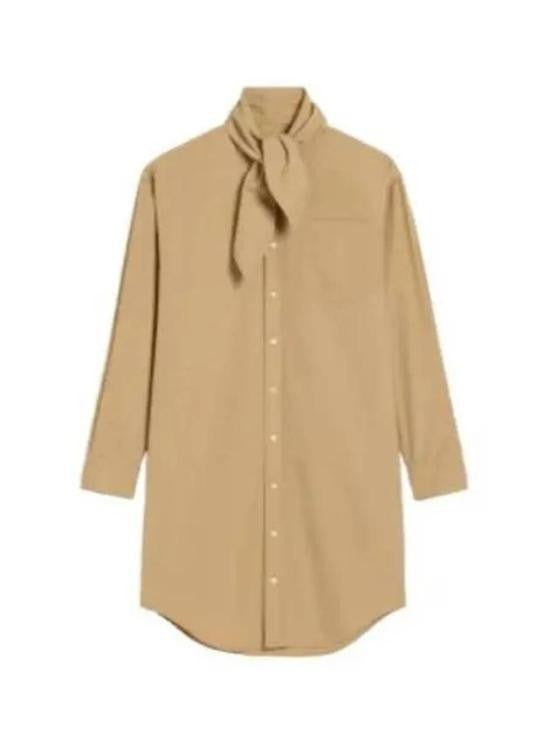 Ami Paris Distinguished Long-Sleeved Shirt With Tied Neck Detail