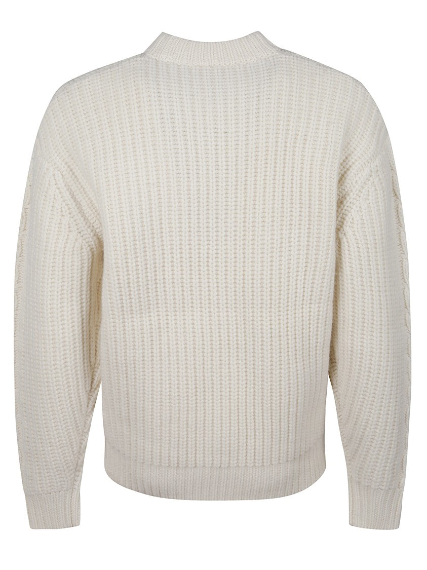 Drôle De Monsieur Off-White Cable Knit Sweater