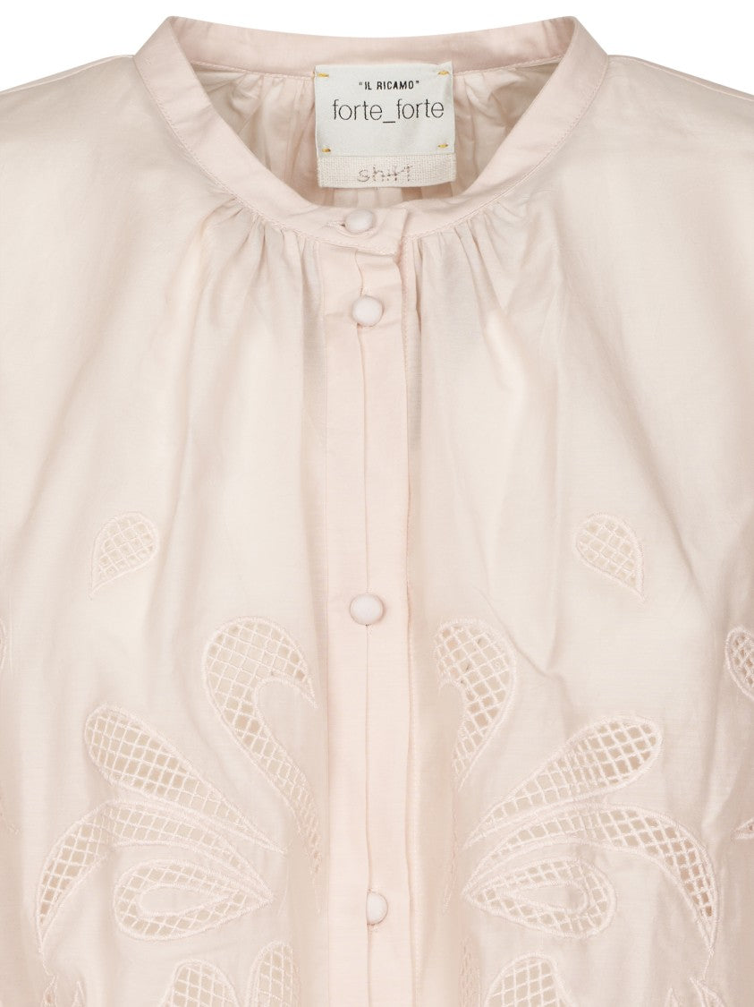 Forte Forte Intricate Embroidered Voile Bohemian Blouse