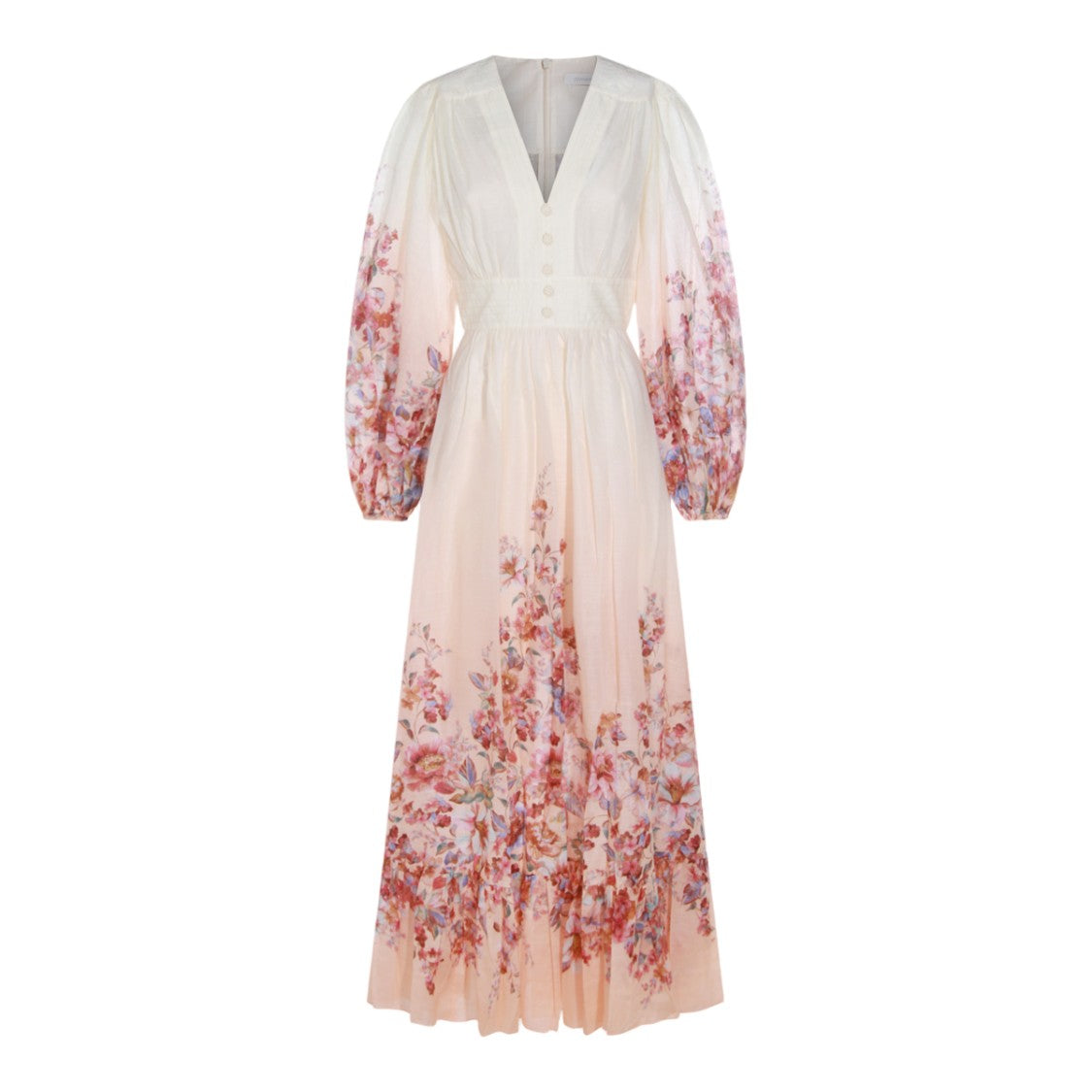 Zimmermann Long Dress With Deep V-Neckline