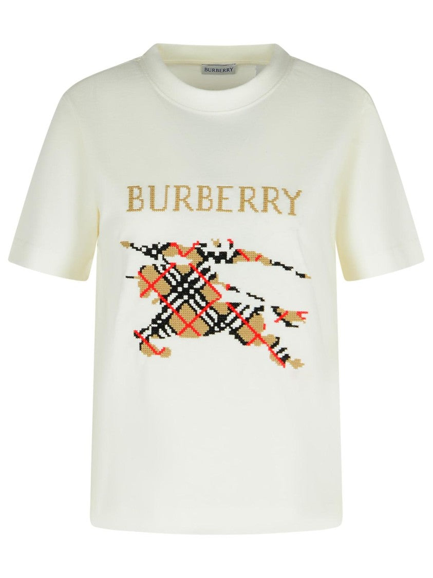 Burberry Frankie' Ivory Cotton T-Shirt