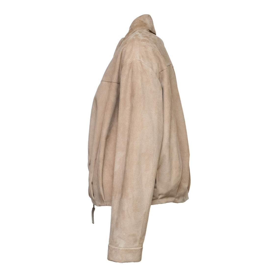 Sword Goat Suede Zipped Bomber Leather Jacket