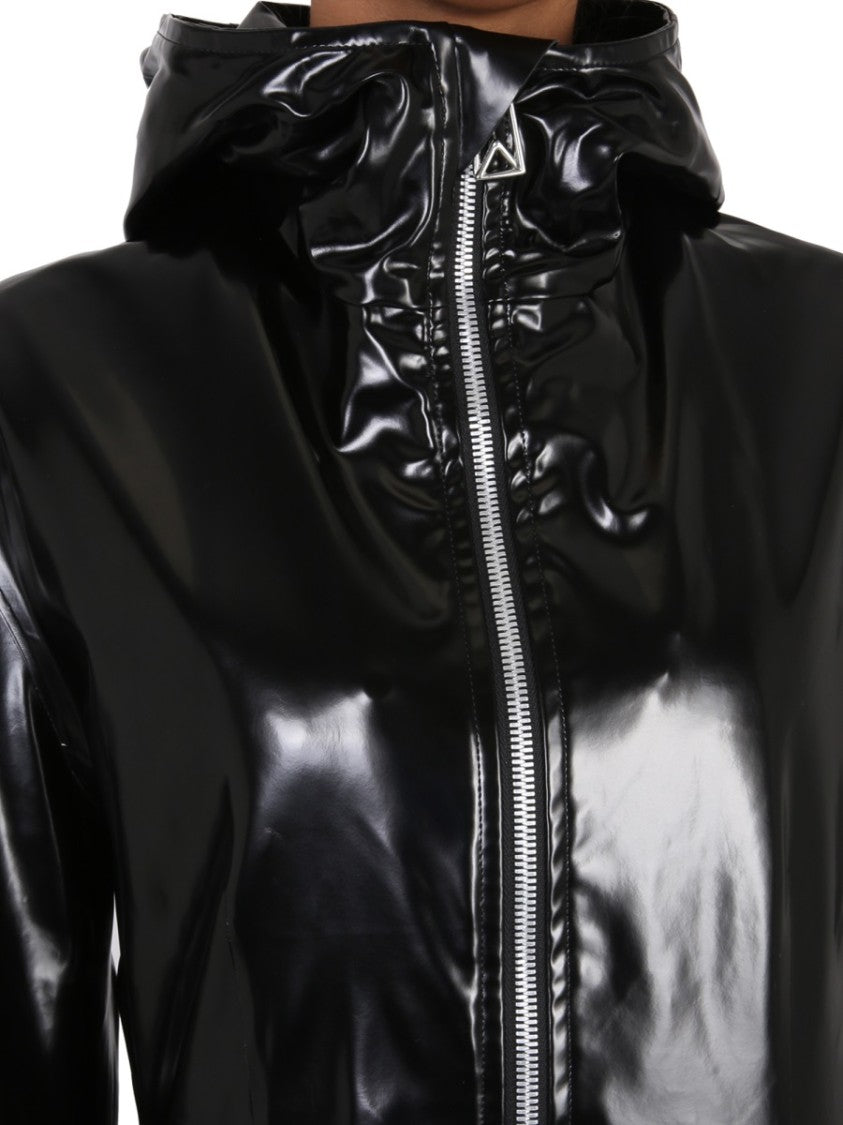 Bottega Veneta High Collar Parka With Attached Hood
