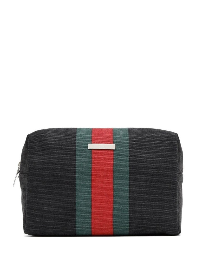 Gucci Textured Cotton Vertical Stripe Wallet