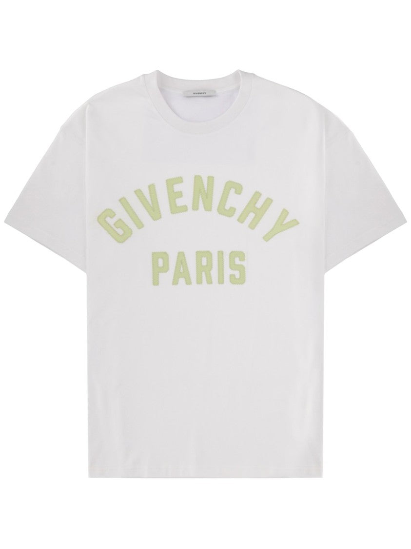 Givenchy Arched Logo Crew Neck Cotton T-Shirt