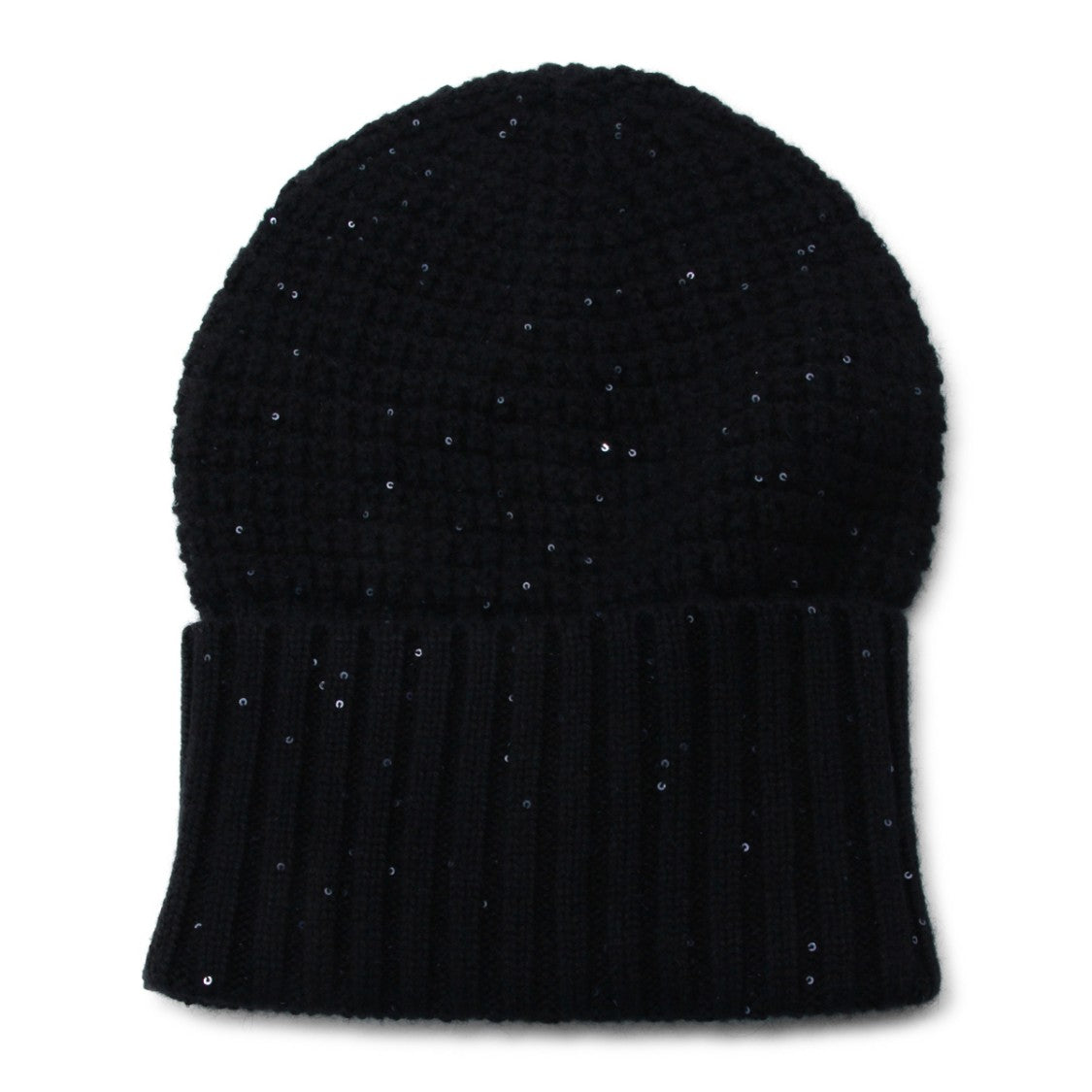 Fabiana Filippi Knit Black Wool Beanie