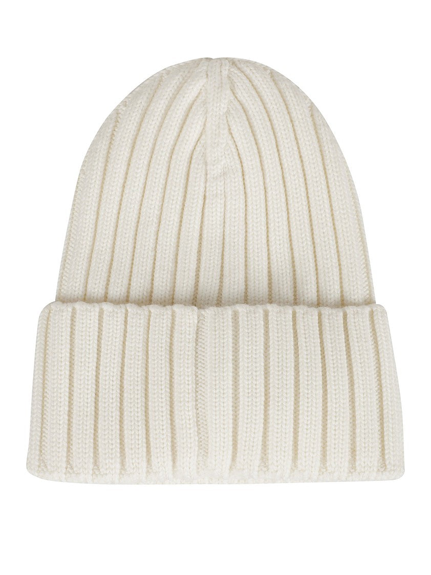 Moncler Ribbed Knit Beanie With Folded Cuff