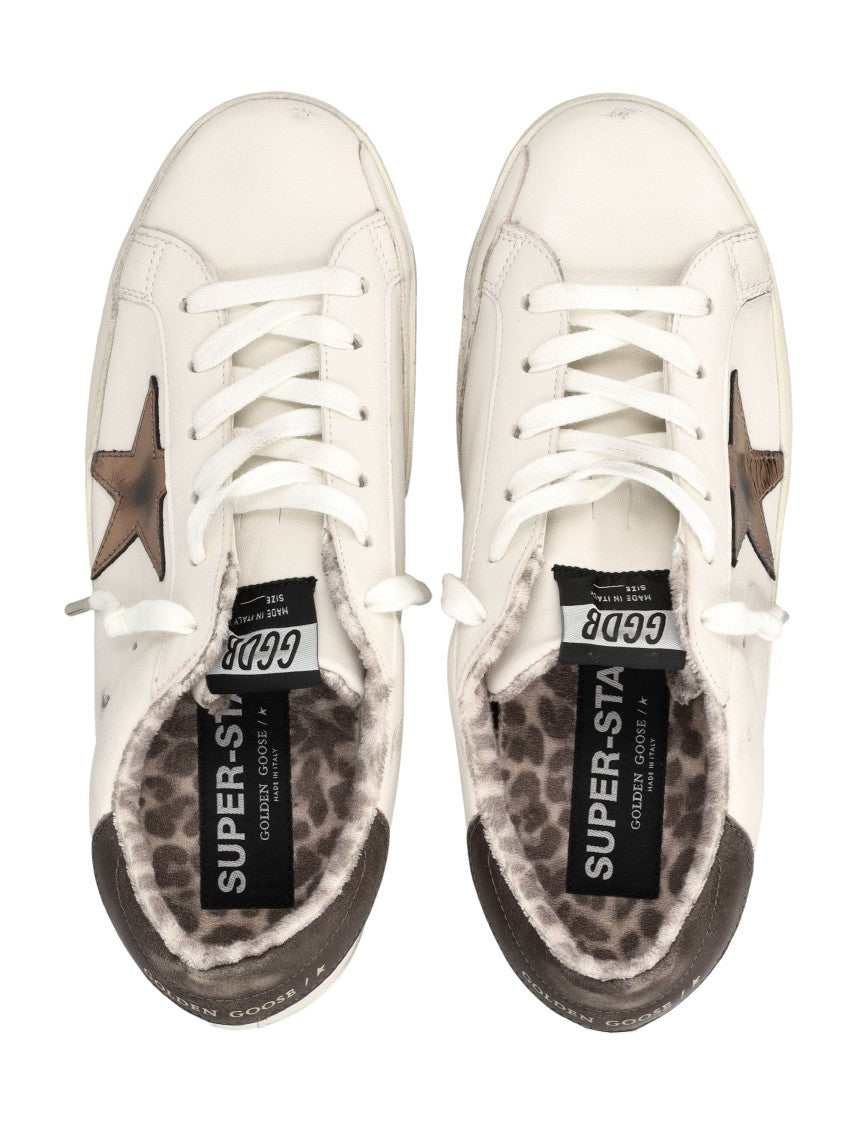 Golden Goose Low-Top Sneakers With Vintage Charm And Leopard Lining