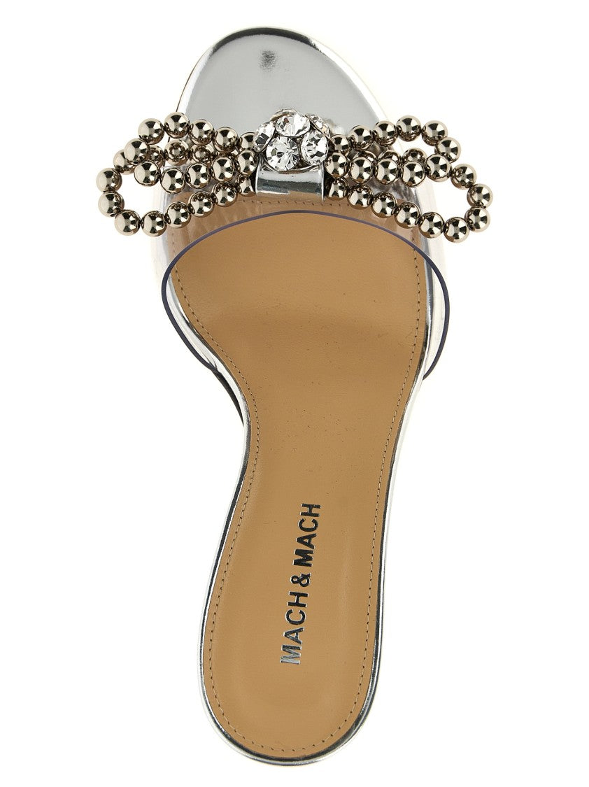 Mach & Mach Stud Bow' Sandals