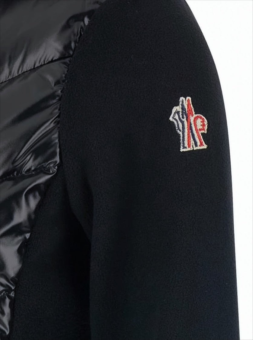 Moncler Fitted Black Quilted Jacket With Front