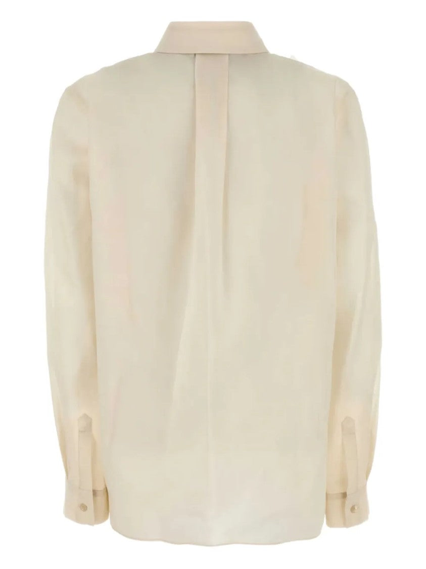 Alberta Ferretti Tailored White Shirt With Structured Collar