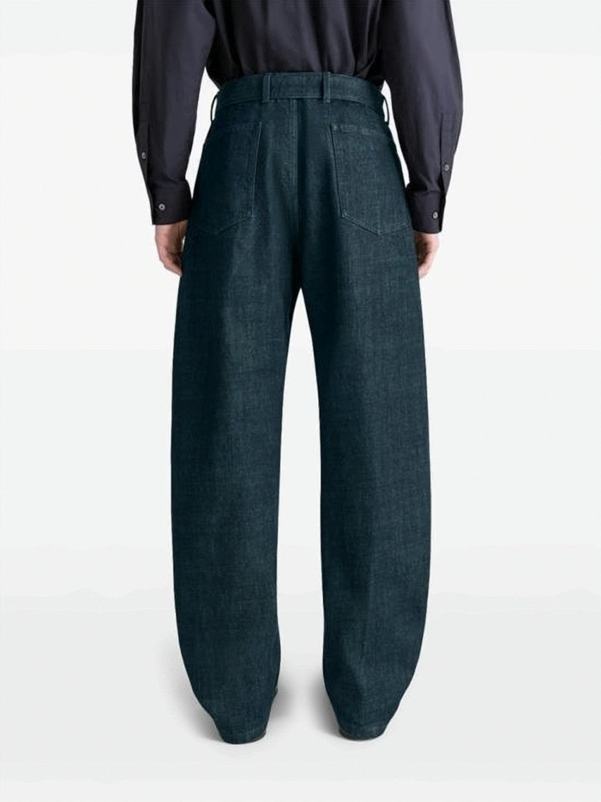 Lemaire High-Waisted Wide-Leg Pants With Textured Fabric