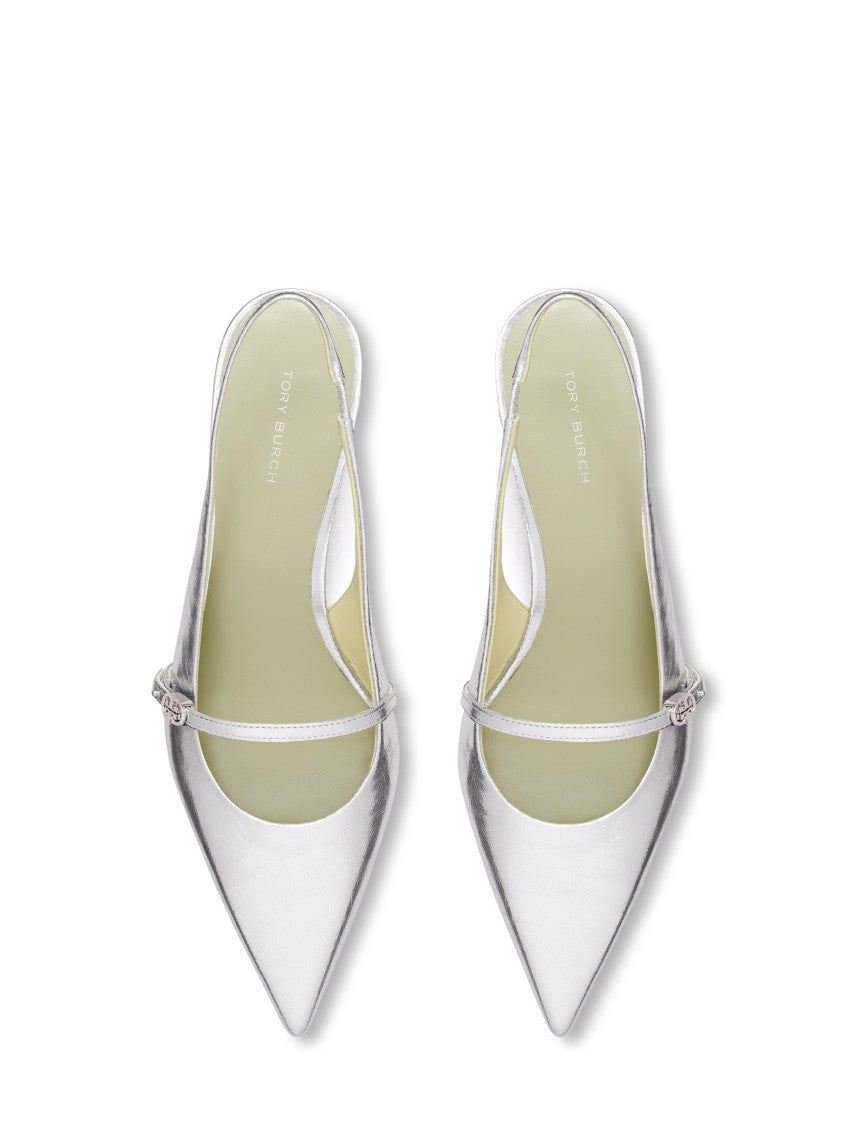 Tory Burch Pointed Toe Mary Jane Pump With Double T Buckle Detail
