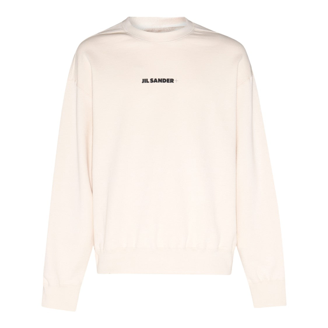 Jil Sander Off-White Crew Neck Sweater With Subtle Logo