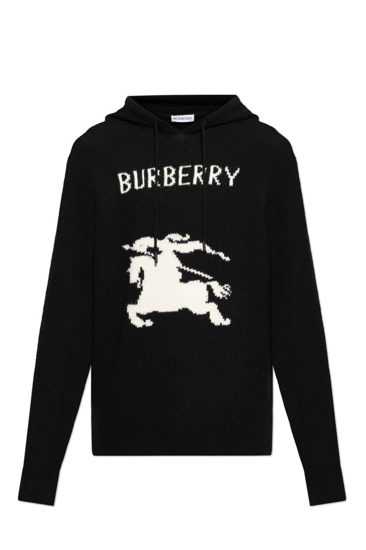 Burberry Wool Hoodie Sweater With Horse