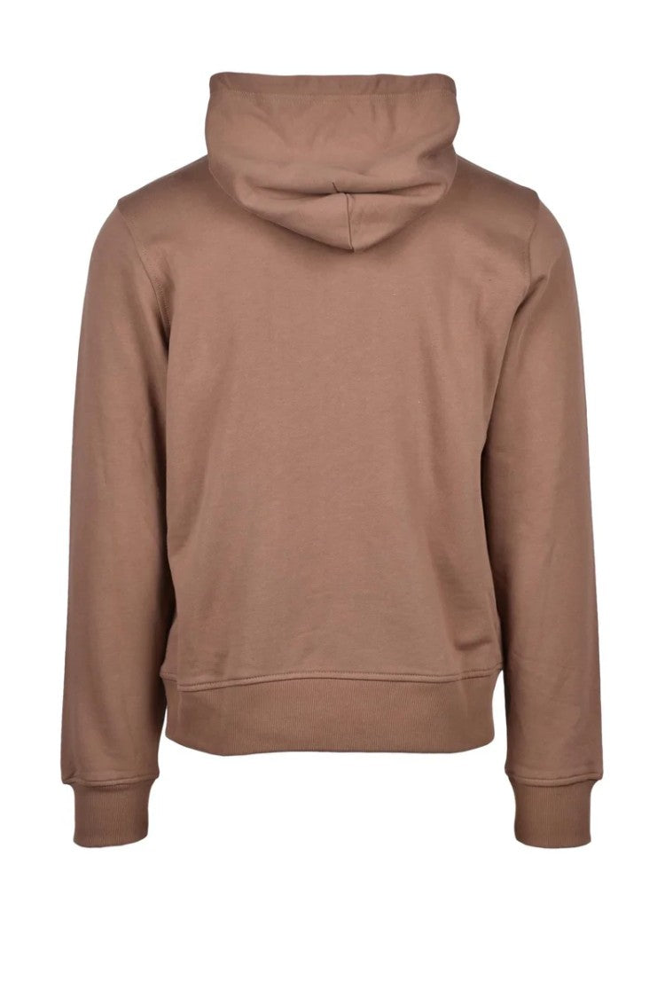 Diesel Brown Cropped Cotton Hoodie