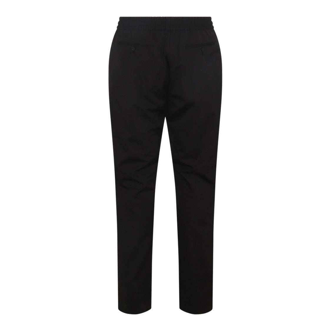Valentino Black Cotton Trousers With Regular Fit And Straight Leg Silhouette